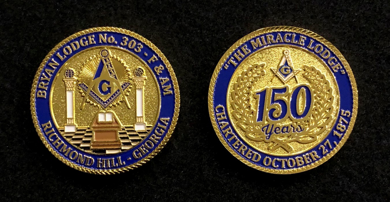 Bryan Masonic Lodge Challenge Coin