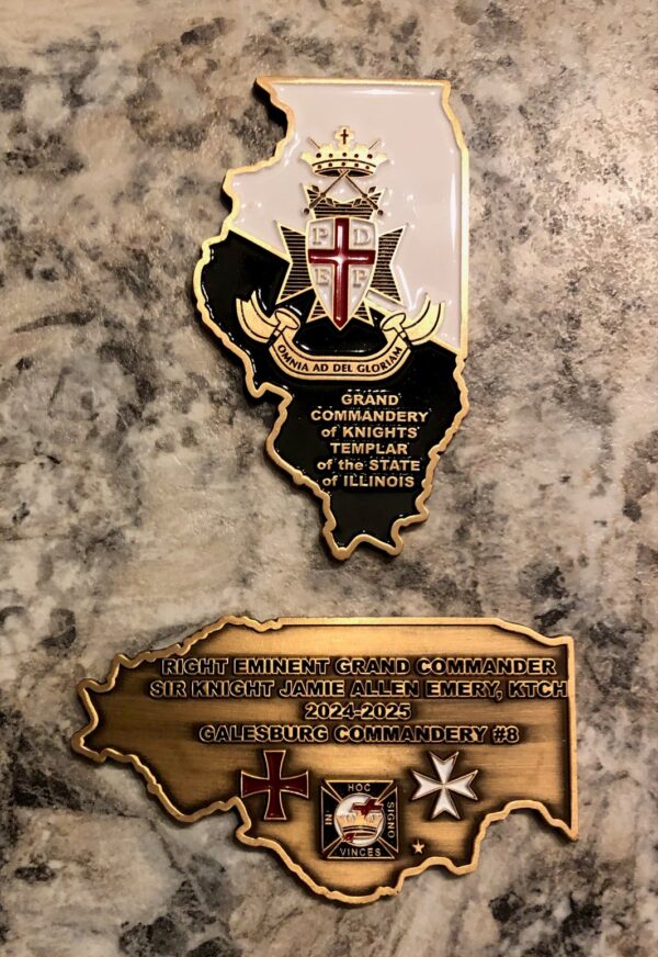 Grand Commandery Knights Templar Challenge Coin
