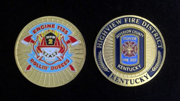 Custom Made Fire Department Challenge Coins Fratline