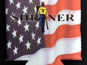 Shrine Shriner US Flag Can Cooler New