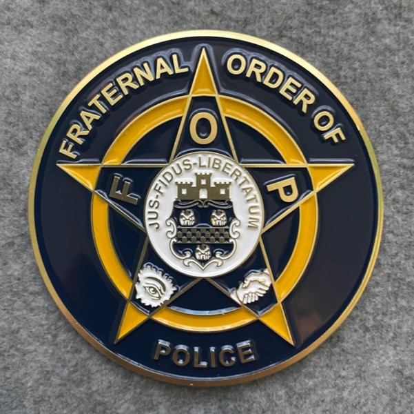 Fraternal Order of Police Auto Emblem Blue