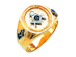 Masonic Blue Lodge Ring Gold New