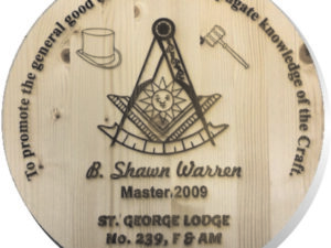 Past Master Engraved Barrel Lid New
