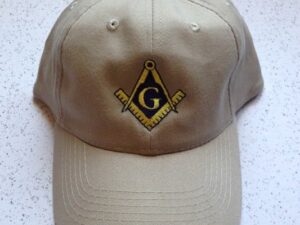 Masonic Cap Hat Embroidered Khaki New