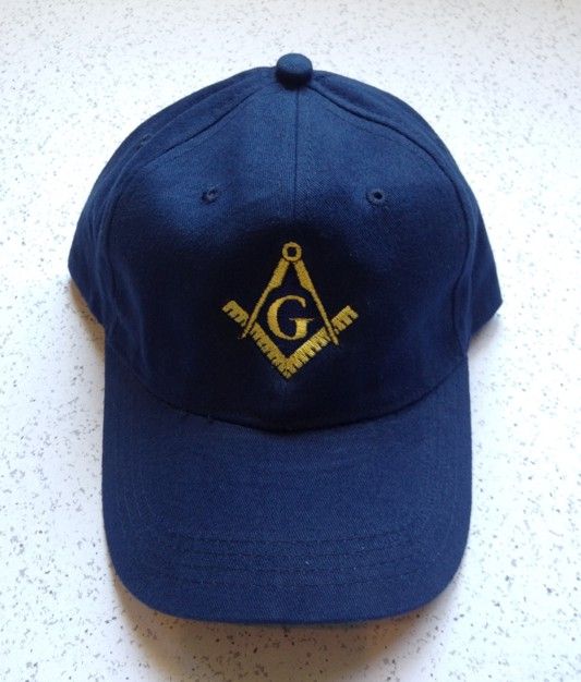 Masonic Cap Hat Embroidered Blue New