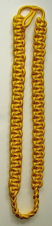 Uniform Cobra Knot Shoulder Cord Yellow New