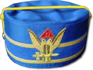 Scottish Rite 32nd Degree Cap Crown Wings Up Blue