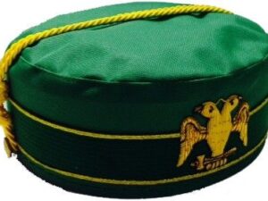 Scottish Rite Cap Crown Wings Down Green Northern