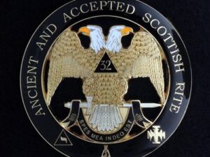 Scottish Rite 32nd Degree Wings Down Auto Emblem New