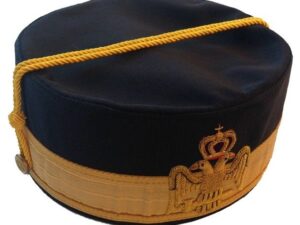 Scottish Rite 33rd Degree Wings Down Cap Crown Black New