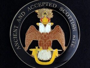 Scottish Rite 33rd Degree Wings Down Auto Emblem New