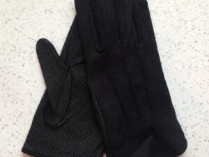 Cotton Gloves Grip Palm Black New