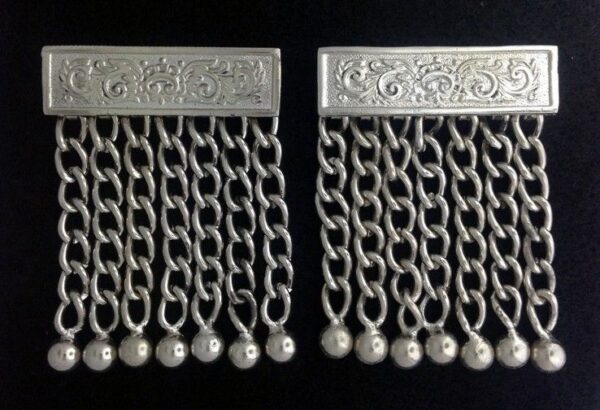 Masonic Apron Chain Tassels Silver New