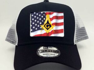 Masonic US Flag Emblem Cap Black New