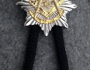 Masonic Past Master Bolo Tie Rhinestones New