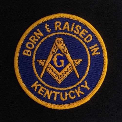 Masonic Born Raised Kentucky Patch New