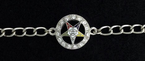 Order of the Eastern Star Rhinestone Bracelet New