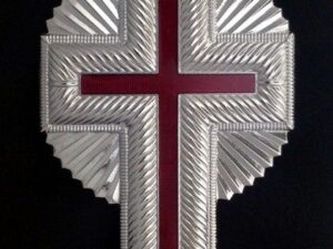 Knight Templar Cap Cross Rays Silver New