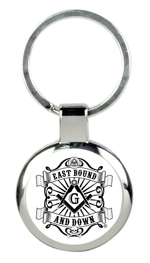 Masonic East Bound and Down Key Chain Tag New