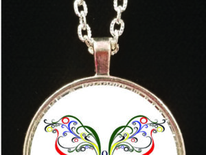 Order of the Eastern Star Butterfly Pendant Necklace New