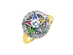 Eastern Star Ring Gold New For Sale