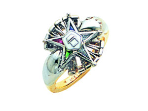 Eastern Star Ring Gold New For Sale