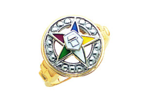 Eastern Star Ring Gold New For Sale