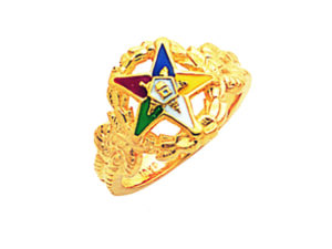 Eastern Star Ring Gold New For Sale