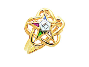 Eastern Star Ring Gold New For Sale