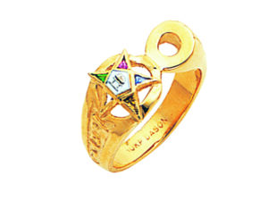 Eastern Star Ring Gold New For Sale