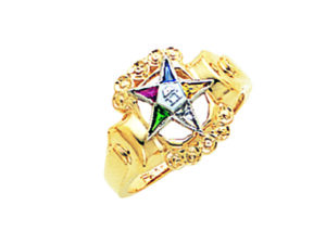 Eastern Star Ring Gold New For Sale