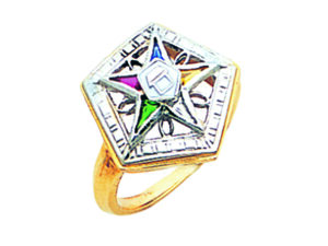 Eastern Star Ring Gold New For Sale