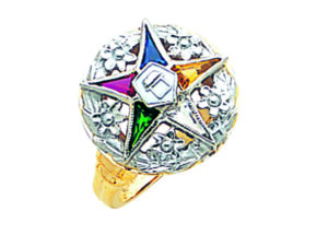 Eastern Star Ring Gold New For Sale