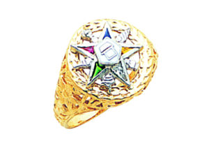 Eastern Star Ring Gold New For Sale