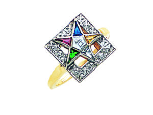 Eastern Star Ring Gold New For Sale