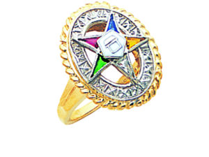 Eastern Star Ring Gold New For Sale