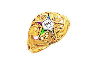 Eastern Star Ring Gold New For Sale