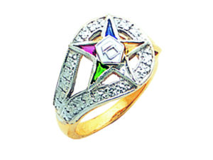 Eastern Star Ring Gold New For Sale