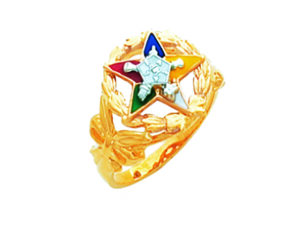 Eastern Star Ring Gold New For Sale