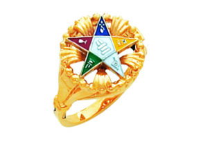 Eastern Star Ring Gold New For Sale