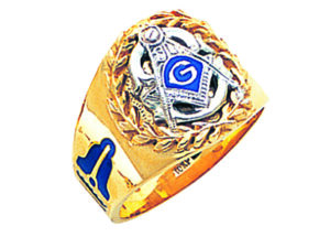 Masonic Blue Lodge Ring Gold New