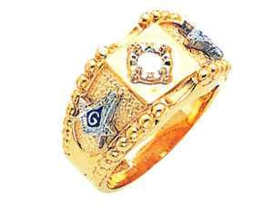 Masonic Blue Lodge Ring Gold New