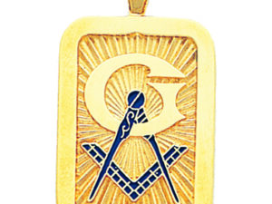 Masonic Square Compasses Pendant Gold New