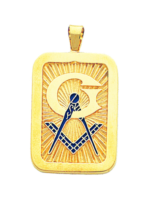 Masonic Square Compasses Pendant Gold New