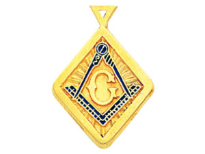 Masonic Square Compasses Pendant Gold New