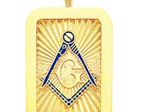 Masonic Square Compasses Pendant Gold New