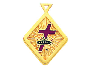 Masonic Knight Templar Pendant Gold New
