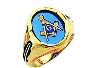 Masonic Blue Lodge Ring Gold New
