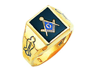 Masonic Blue Lodge Ring Gold New