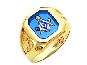 Masonic Blue Lodge Ring Gold New